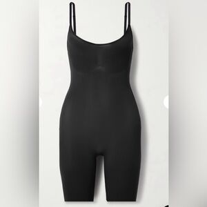 Skims Everyday Sculpt Mud Thigh Women’s Bodysuit Size XXS Onyx/Black
